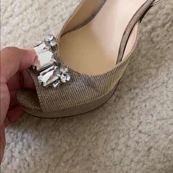Nine West jeweled heels silver size 6 - Picture 7 of 7